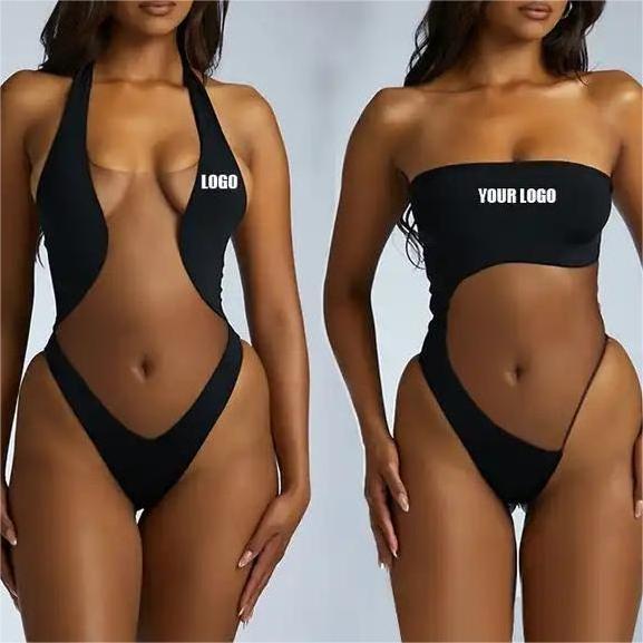 OEM Swim Suit Fashion Swimwear Sexy Swimsuit Custom Logo Beachwear Bathing Suit Women Plus Size One Piece Swimsuit 2023 Bikini