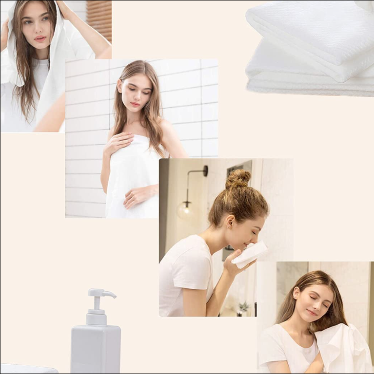 Disposable Beauty Salon Body Towel Non Woven Disposable Hair Towel Disposable Bath Towel For for hair and face cleaning