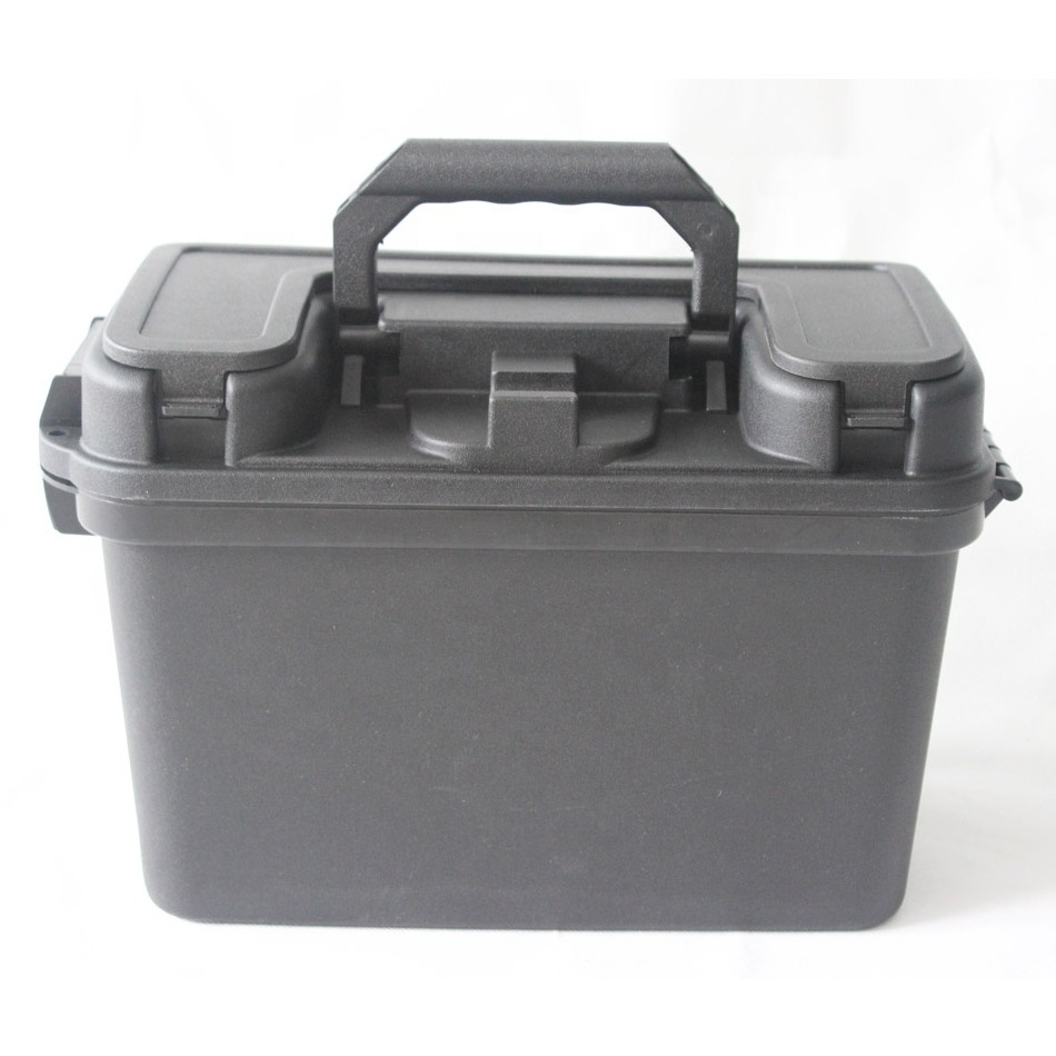 Hard pp plastic ammo can storage box with handle custom bullet carry case 380*190*240mm