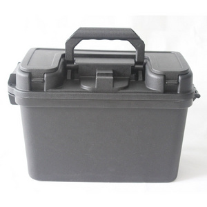 Hard pp plastic ammo can storage box with handle custom bullet carry case 380*190*240mm