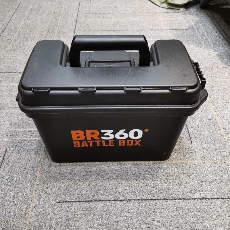 Hard plastic custom logo color foam bullet storage box ammo can with removable tray