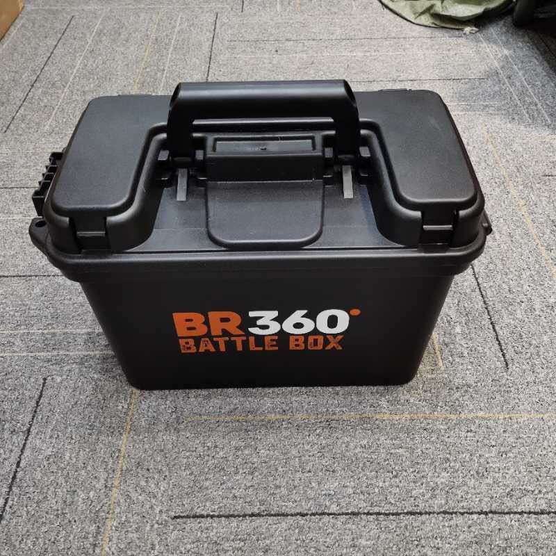 Hard plastic custom logo color foam bullet storage box ammo can with removable tray