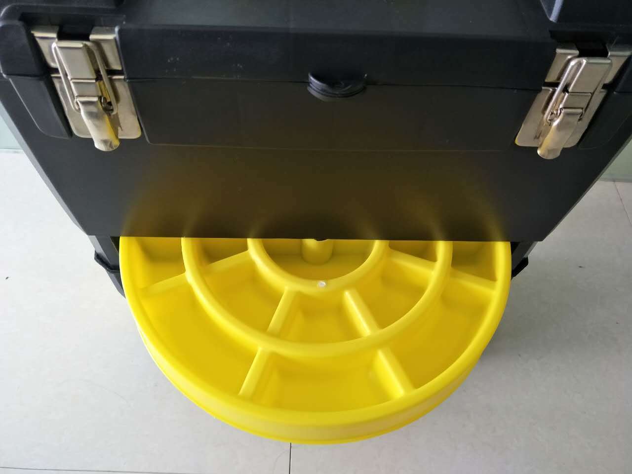 heavy duty trolley tool accessory case box with lock