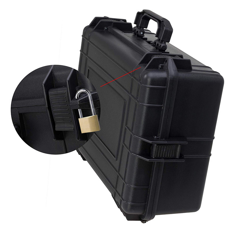 Carrying plastic camera case storage protective case box with pick and pluck foam