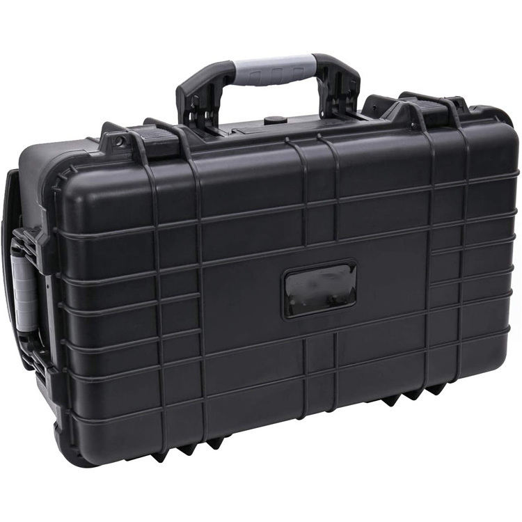 Pull handle rolling plastic carrying flight case