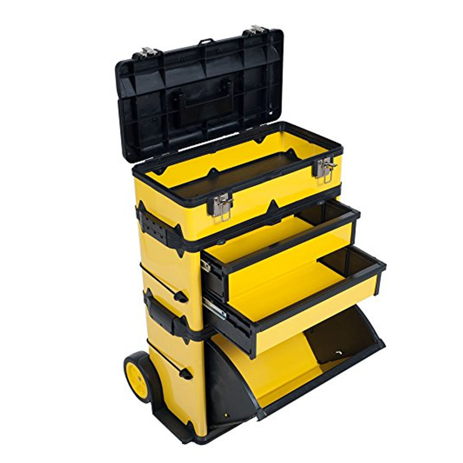 Hard plastic stackable moveable drawers trolley tool cart tool box