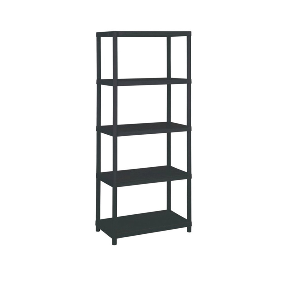 Heavy Duty Plastic Black Shelf Shelving Shelves Strong Rack Racking Home Storage Removable Unit  Universal Organiser