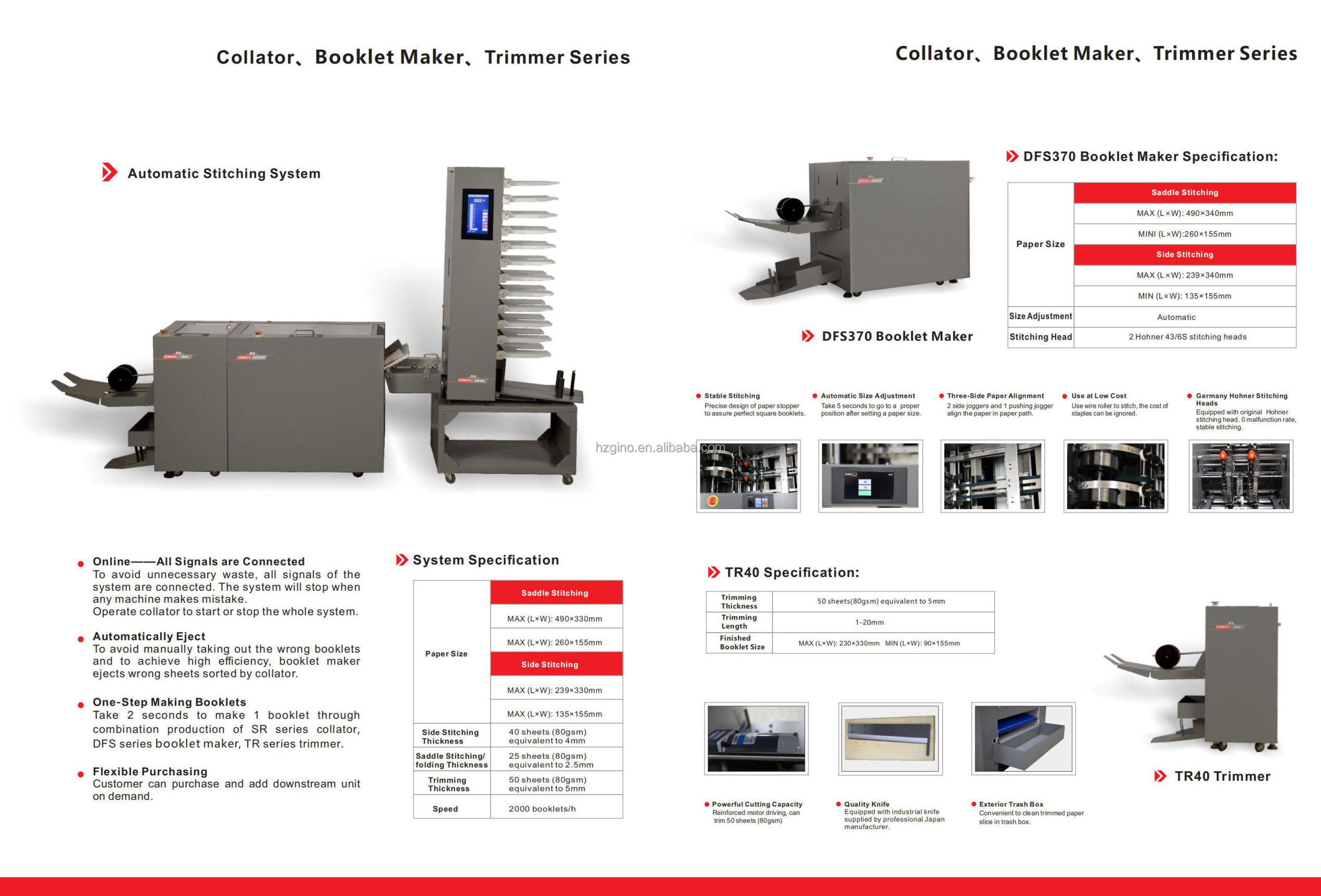 6 Bins automatic collator collating machine for paper