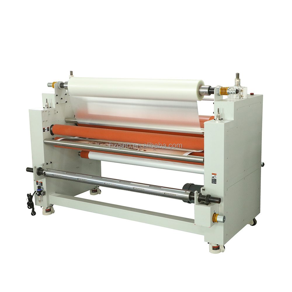 MAX-1350 Heavy Duty Pneumatic Industrial Double Side Intelligent Hot Cold Laminating Machine for film and wood mdf board