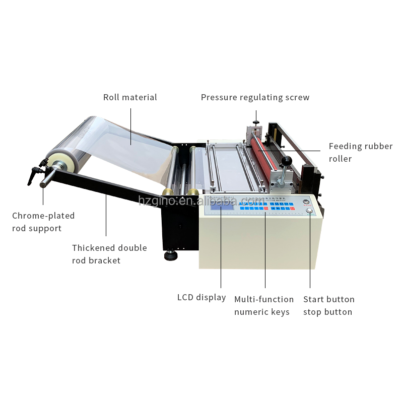 a3 a4 size Plastic film kraft paper non-woven fabric multi fully automatic  roll  to sheet cutter / die-cutting machine