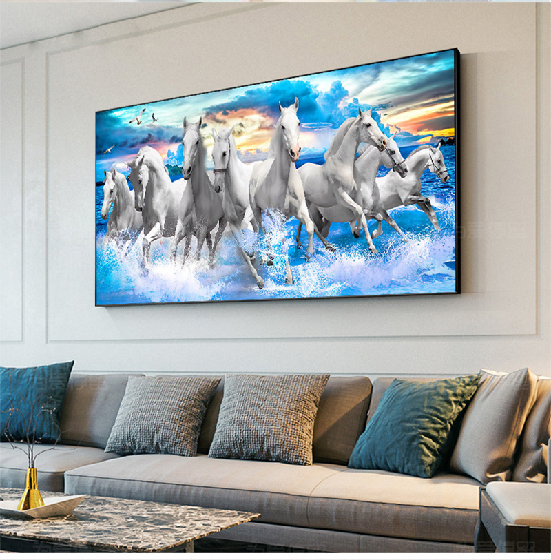 Living Room Decor  Running Horses Pictures Modern Animal Prints Posters  horse picture wall art