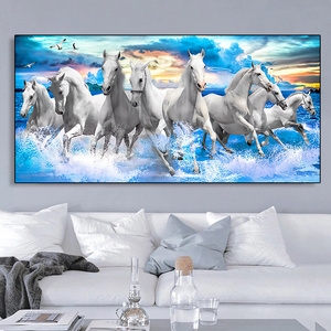 Living Room Decor  Running Horses Pictures Modern Animal Prints Posters  horse picture wall art