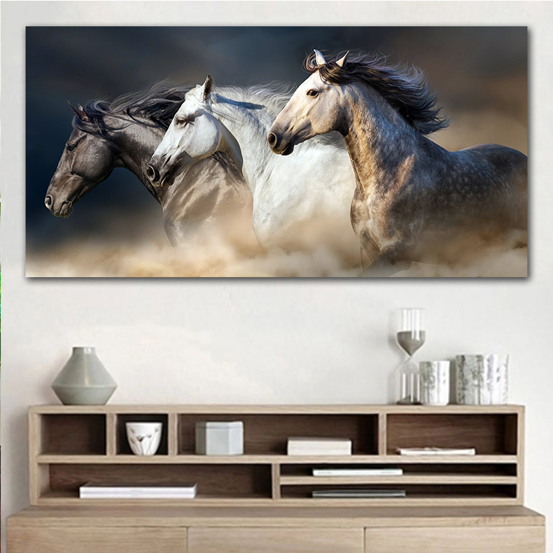 The Running Horse Canvas Art Animal  running horses art picture painting