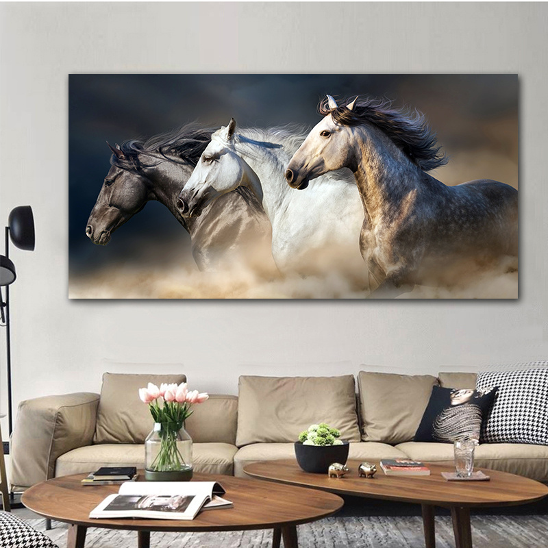 The Running Horse Canvas Art Animal  running horses art picture painting