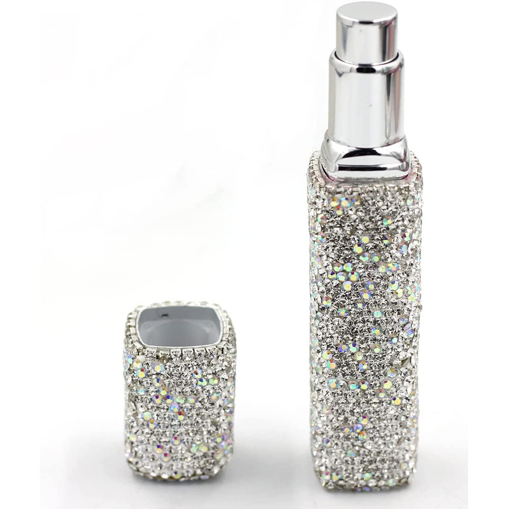 10ml Portable Mini Diamonds Glass Refillable Perfume Bottles Spray Pump Empty Cosmetic Containers Atomizer Bottles For Travel