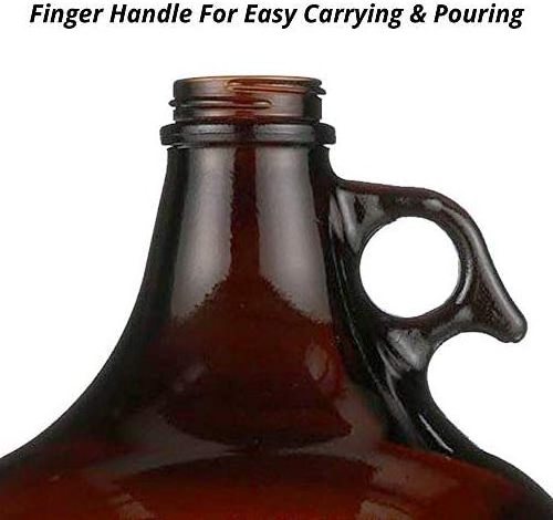 1 Gallon (128oz) Amber Glass Jug With 38mm Cap california 4L one gallon Glass Amber Beer Growlers