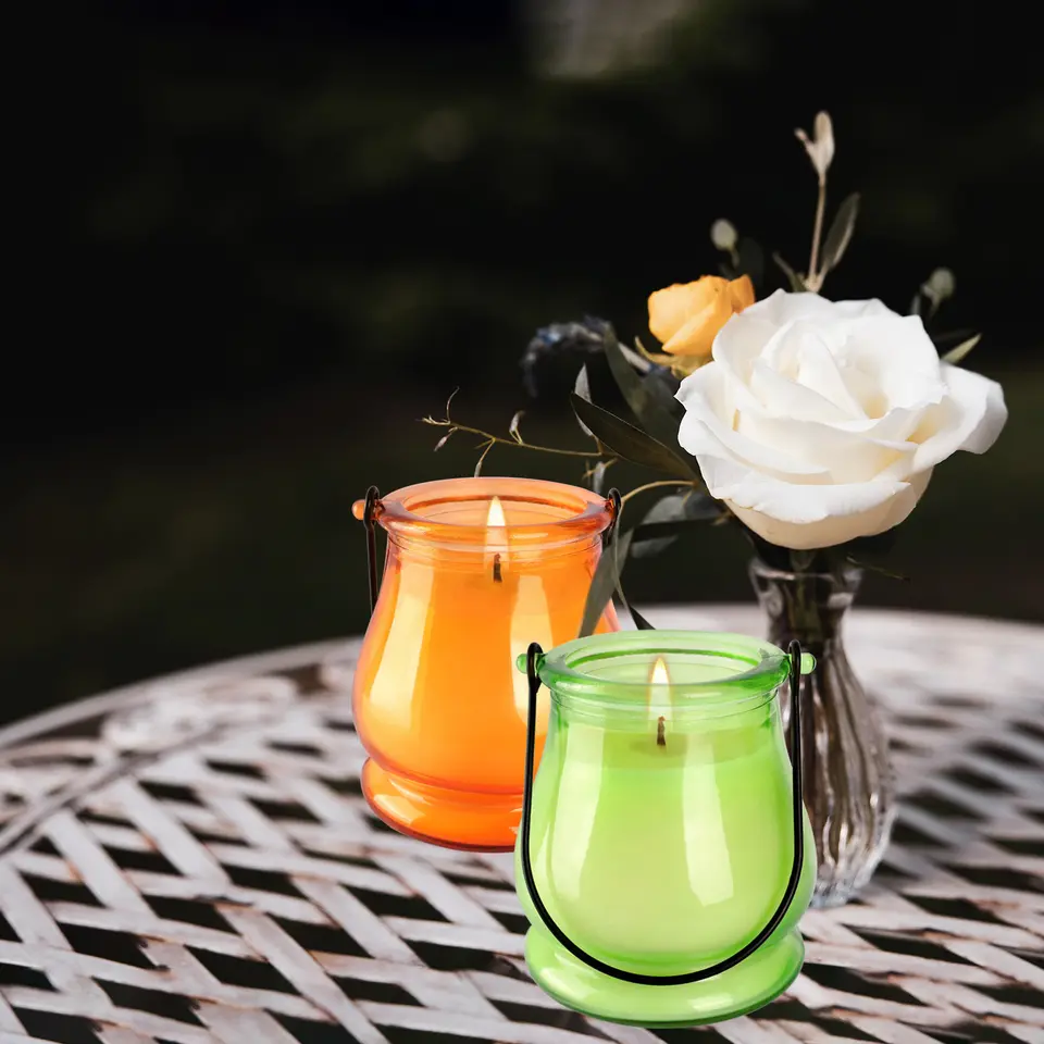 Outdoor Travel Picnic Classic Lights Scented Candles Mosquito Repellent Square Candle Jar Mini Candle Jars