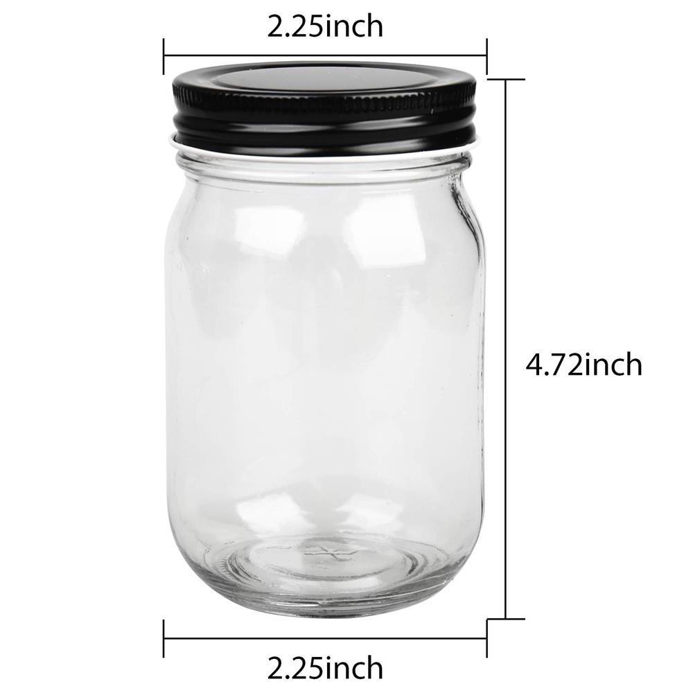 Wholesale Logo Printed 12oz Mason Jars Drinking Glasses Bulk Mason Glass Jar Colored Custom Mason Jar