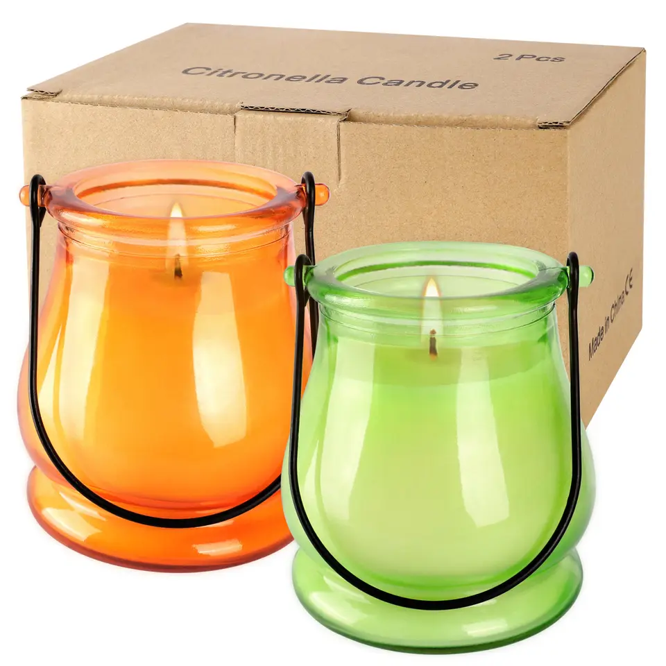 Outdoor Travel Picnic Classic Lights Scented Candles Mosquito Repellent Square Candle Jar Mini Candle Jars