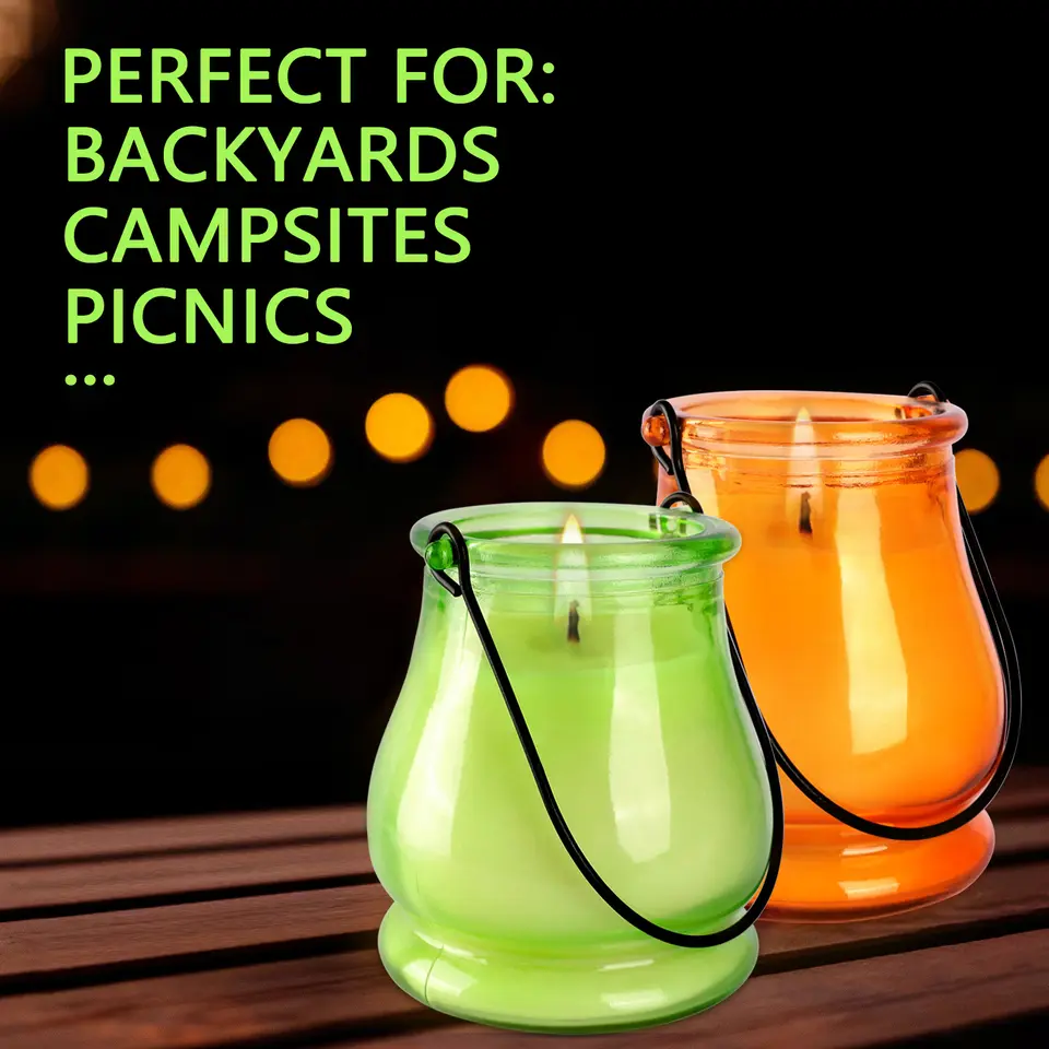 Outdoor Travel Picnic Classic Lights Scented Candles Mosquito Repellent Square Candle Jar Mini Candle Jars