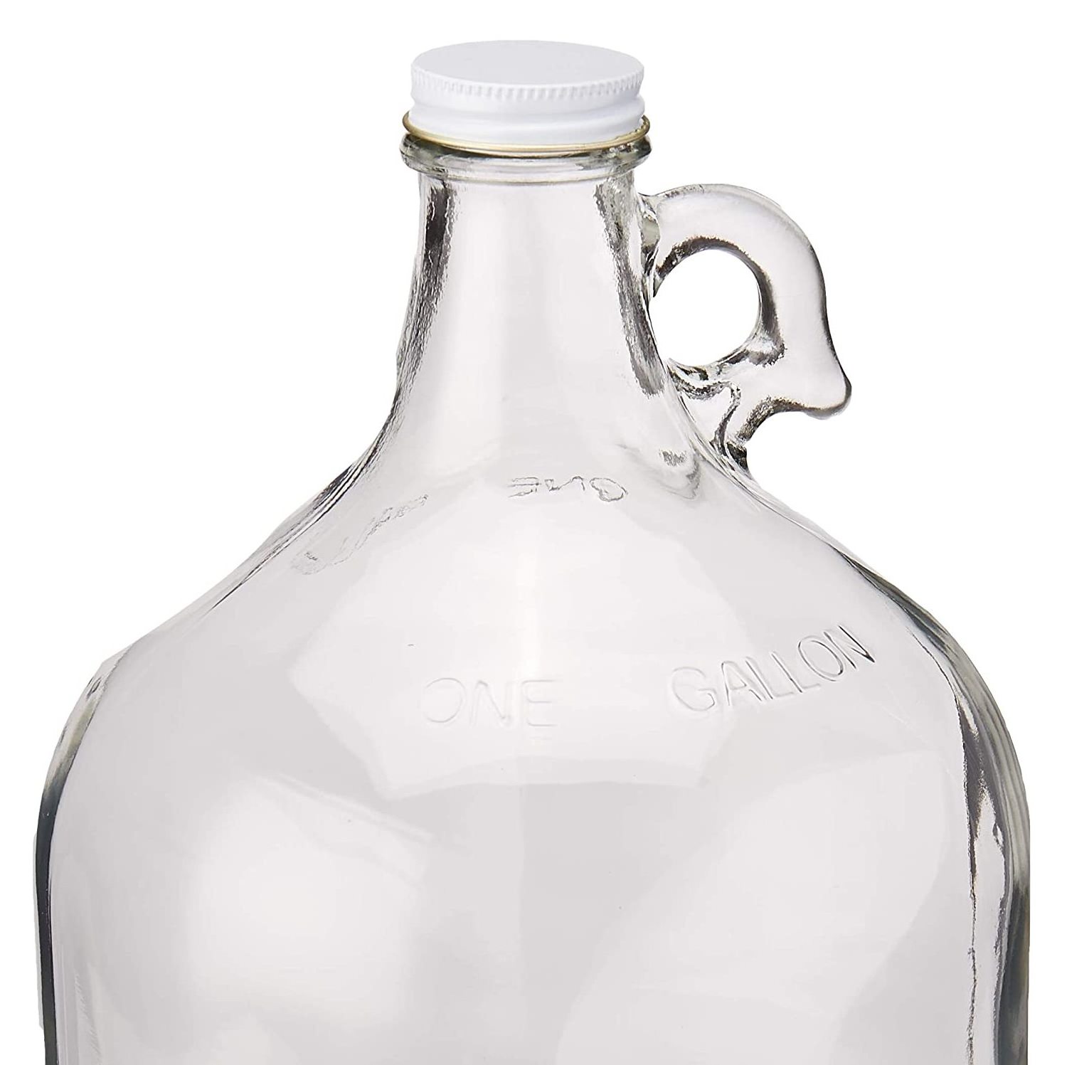 1 Gallon Bottle 128oz Clear Wine Cap Handle Beer Amber 4 Liter Glass Bottle Growler with Bakelite cap