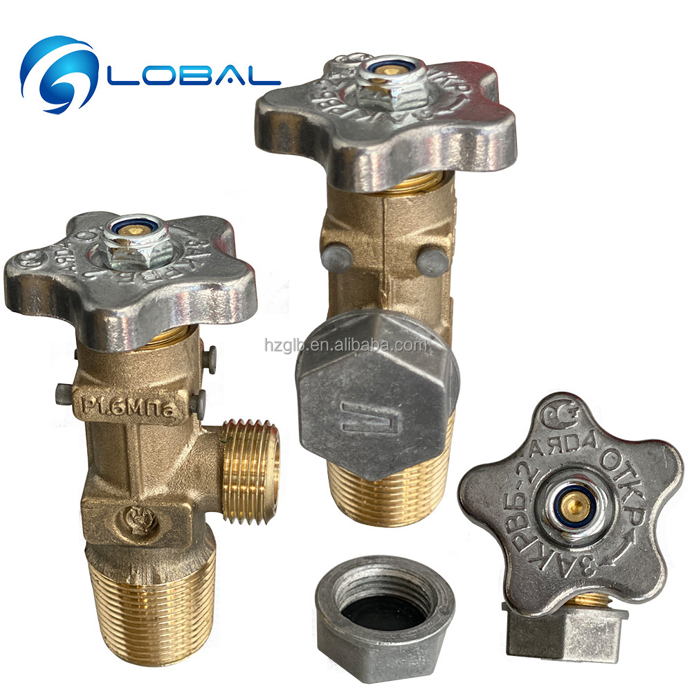 Brass Gas Media Safety Valve , LPG Gas Cylinder Control Valve Export to Ukraine Poland Russia