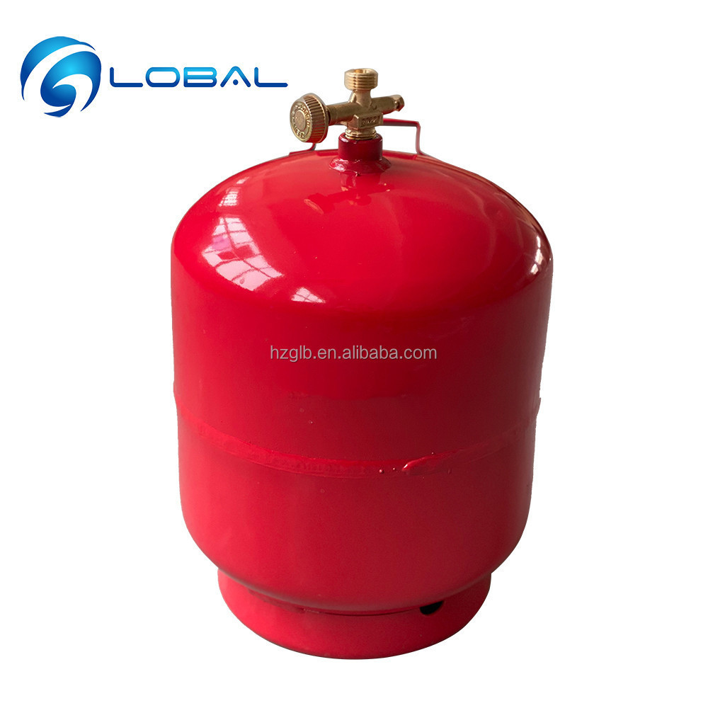 Free Sample propane gas tank 5kg cooking gas Cylinder with camping valve