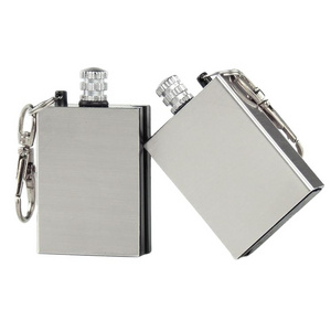 Lighters Fire Kit for Hiking Camping Creative Stainless Steel Flint Fire Lighter Starter Matches Portable Survival Tool