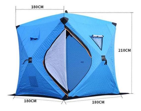 High Quality Oxford Cloth Fabric Winter Ice Cube Fishing Shelter 3-4 Persons Heat Insulation camping Tent To Keep Warm