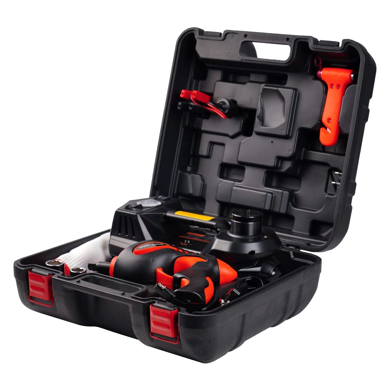 12v Portable Hydraulic Car Jack Kit 5 Ton 3 in 1 Air Pump and Electric Socket Wrench Lift Jack Electric Car Jacks Set