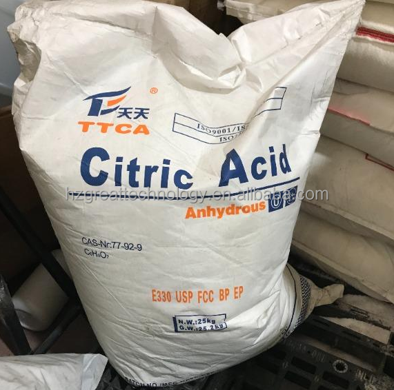 Weifang ttca brand Monohydrate citric acid anhydrous citric acid China good price