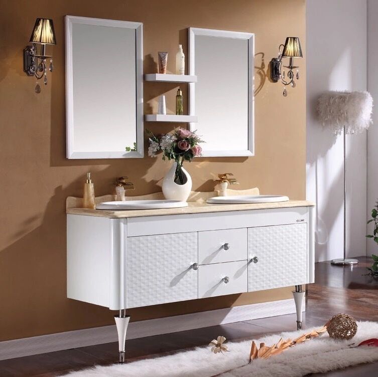 2022 hangzhou luxury royal design  double basin galaxy  golden stainless steel  bathroom cabinet  vanity