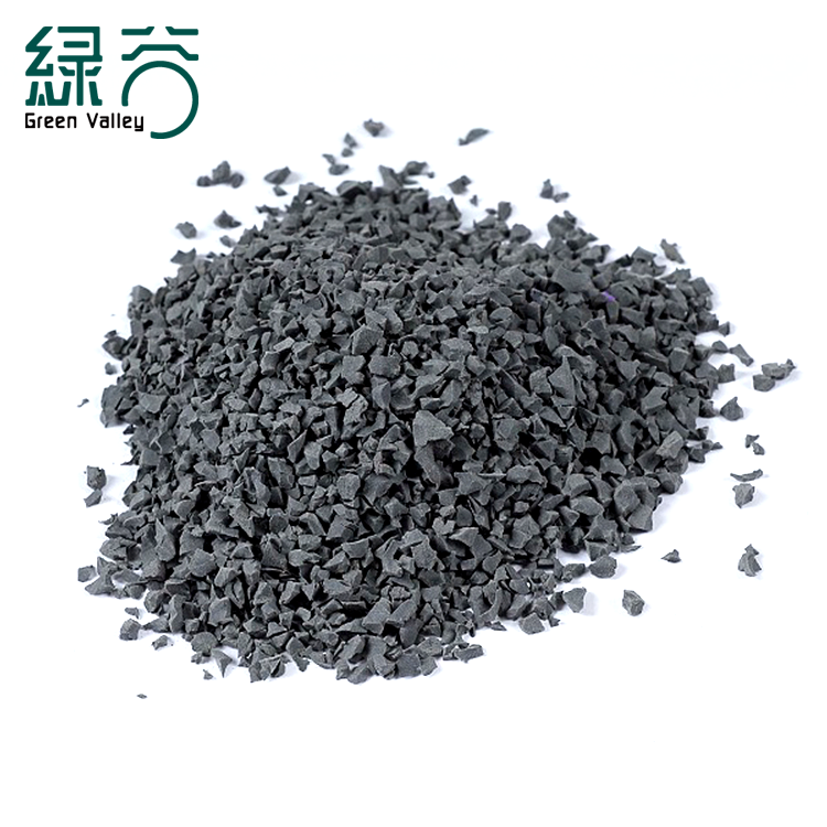 Recycled SBR Black Rubber Granules Synthetic Infilling Artificial Grass For Football Court Wet Pouring