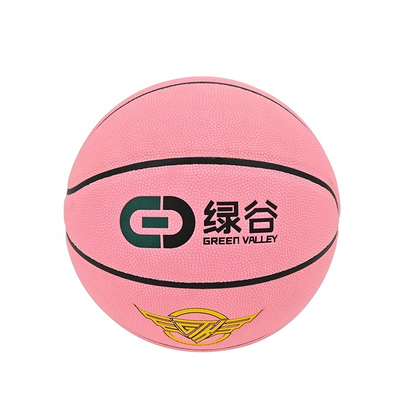 Custom made promotional bulk PU basketball outdoor size 5 /6 /7