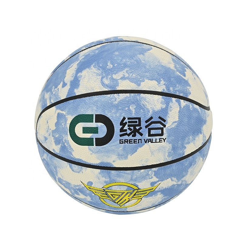 Custom made promotional bulk PU basketball outdoor size 5 /6 /7