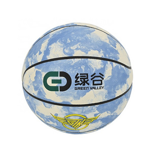 Custom made promotional bulk PU basketball outdoor size 5 /6 /7