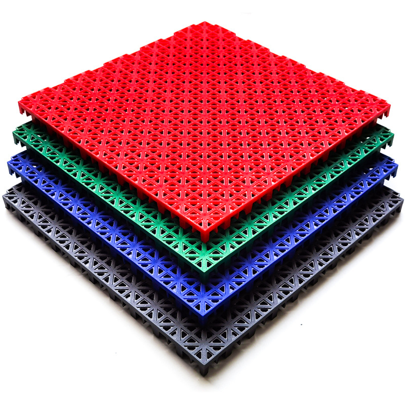 Recyclable Elastic interlocking sports tiles Swimming pool Plastic flooring Zero Expansion Easy to assemble