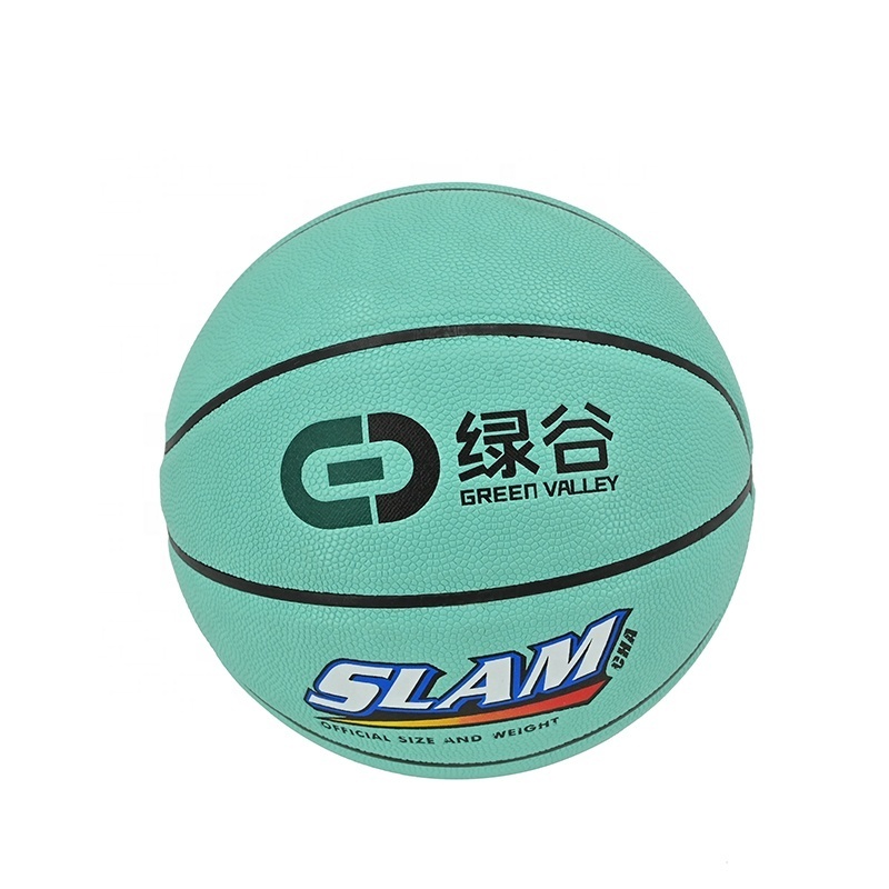 Custom made promotional bulk PU basketball outdoor size 5 /6 /7