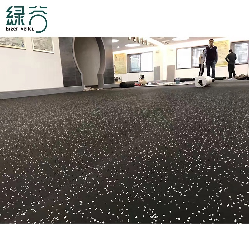 Anti-Shock Soft Rubber Floor Gym Roll Flooring/Outdoor Rubber Matting Roll For Fitness sport Center With CE/ISO/EN1177