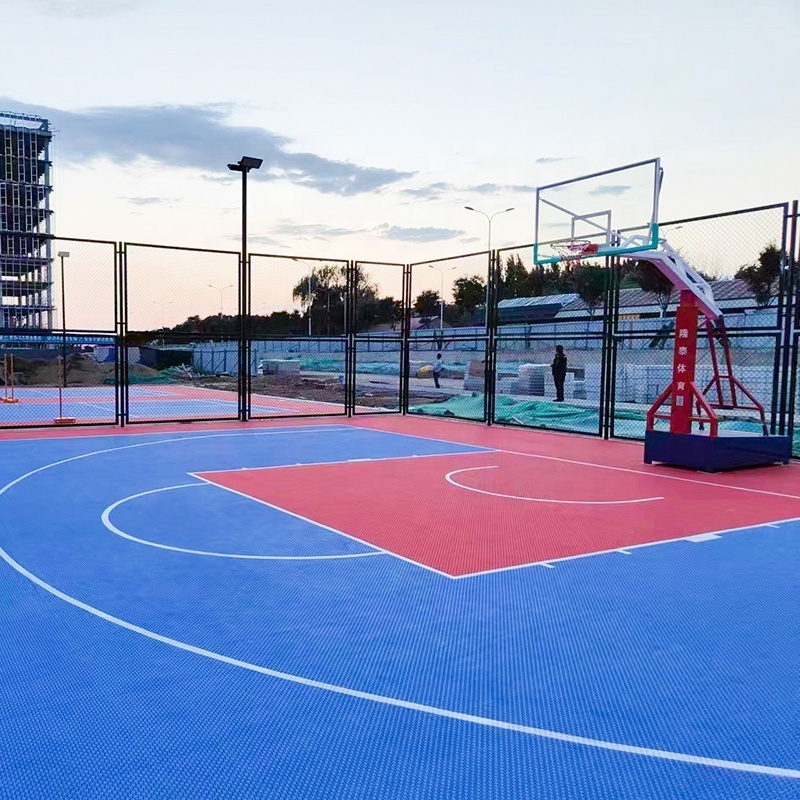 2022 Portable Interlocking System Custom Backyard PP Plastic Material Used 3X3 Outdoor Sports Basketball Court Floor Tiles for S