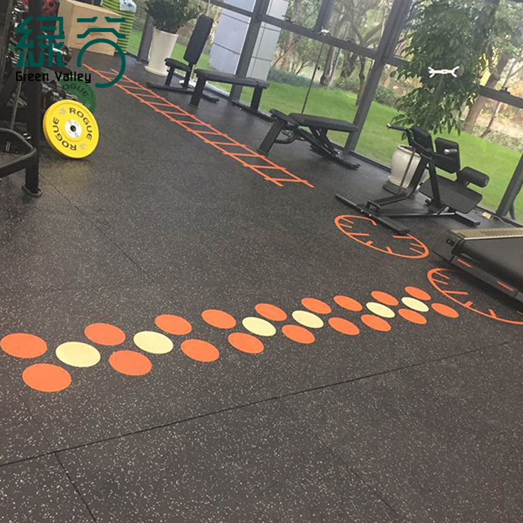 EN71 certification wear-resistant Rubber flooring tiles for fitness