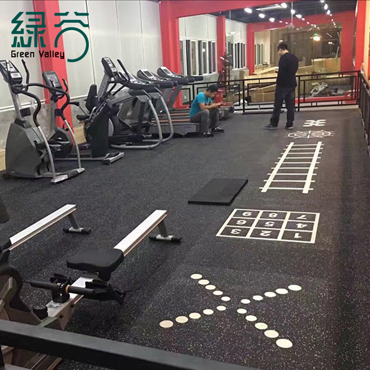 EN71 certification wear-resistant Rubber flooring tiles for fitness