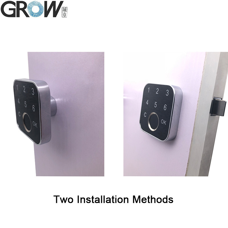 GROW G16 Two Installation Methods Round Fingerprint and Password Drawer Lock