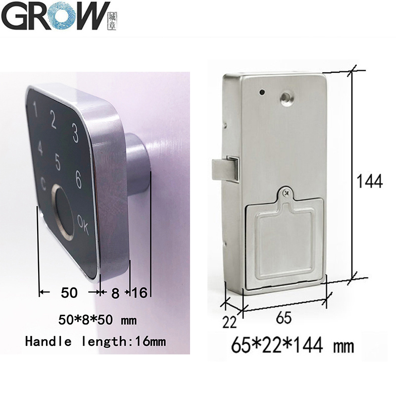 GROW G16 Two Installation Methods Round Fingerprint and Password Drawer Lock