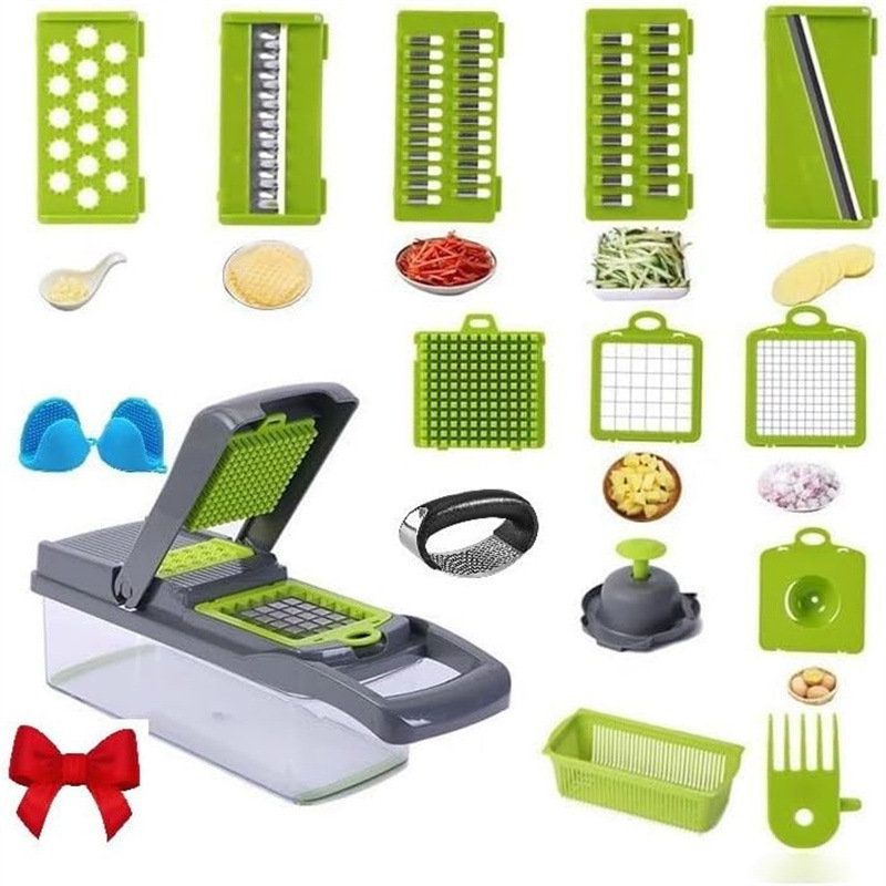 Hot Sale 15 in 1 Vegetable Chopper Slicer Mandoline Grater Cutter Kitchen Accessories Potato Onion Fruit Peeler