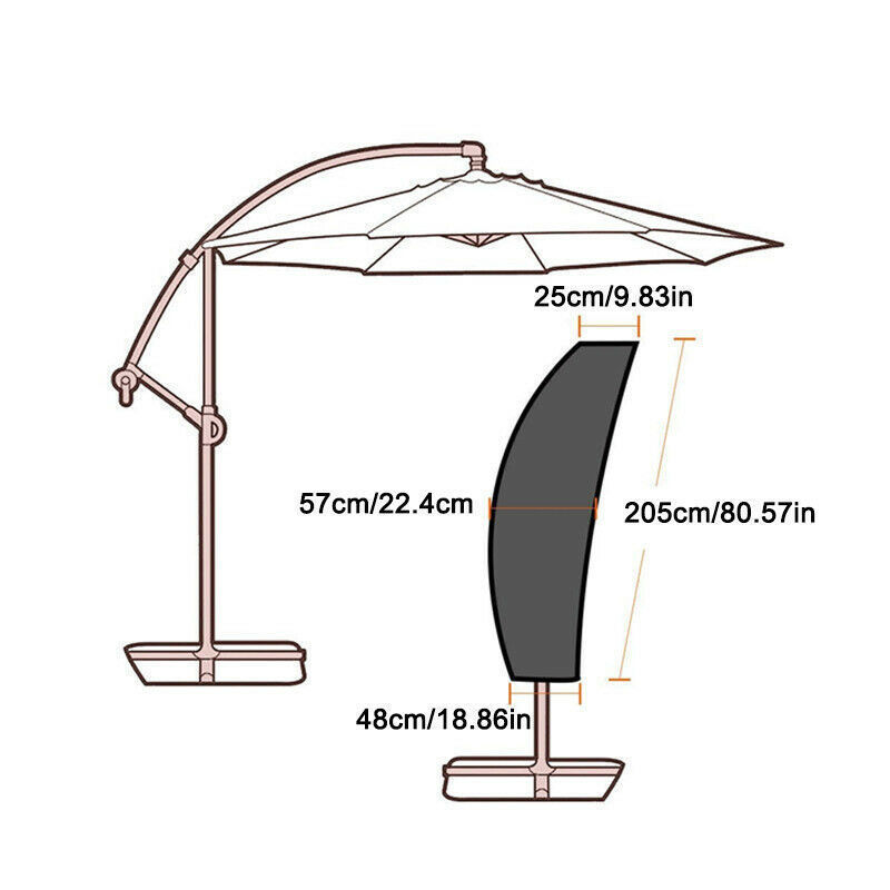 New listing outdoor furniture anti- uv waterproof parasol beach banana umbrella cover