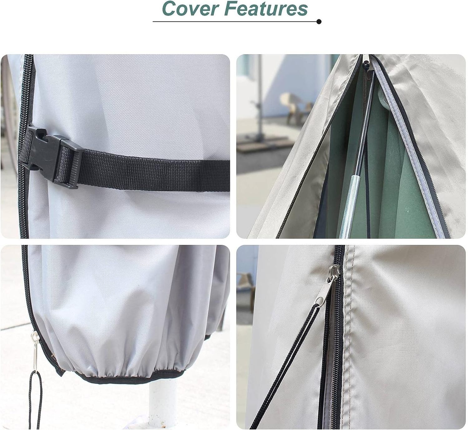 Dandelion Patio Waterproof Umbrella Cover - Outdoor Offset Parasol Cover With Zipper