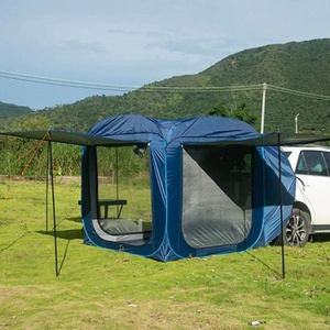 STOCK Self-drive car tail tent car side outdoor camping extend quick close free build quick open rain mosquito rain tent