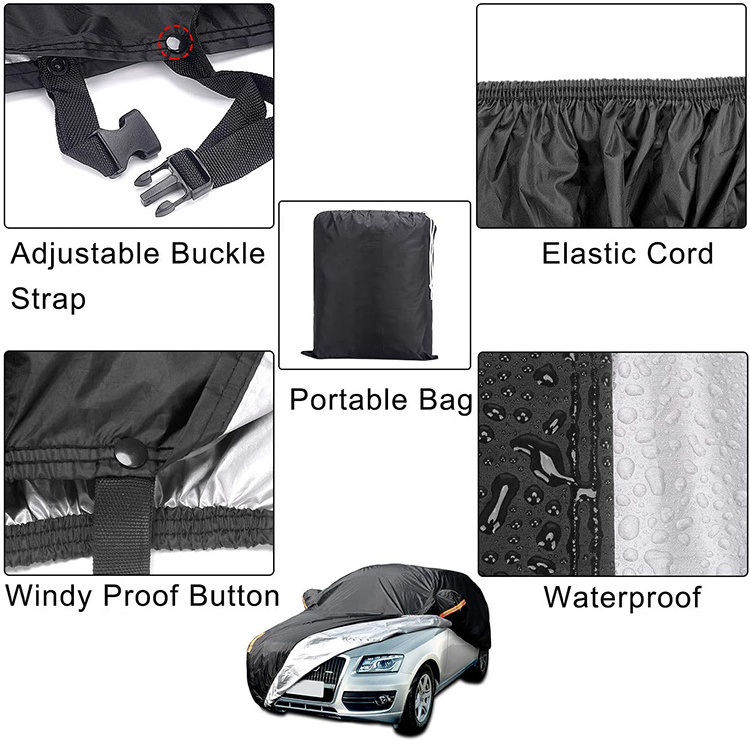 Fast Delivery UV Protection Waterproof Car Cover Windproof Dust Proof Outdoor SUV Car Cover