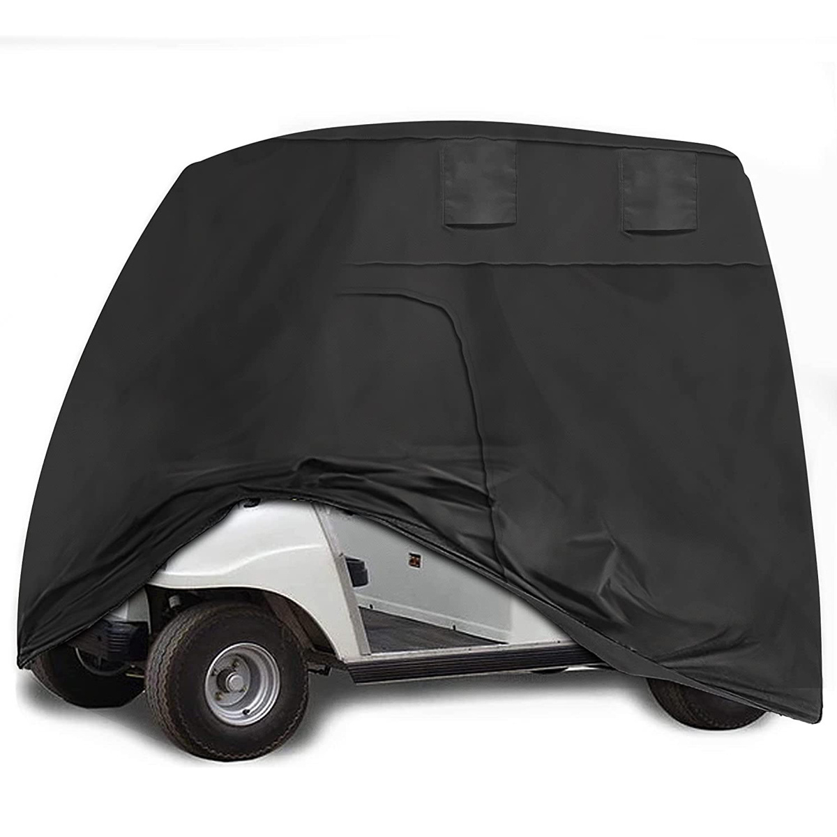 Factory Custom Size 420D Waterproof Outdoor Golf Cart Cover  Heavy Duty Golf Cart Protective Cover with Side Zipper Door